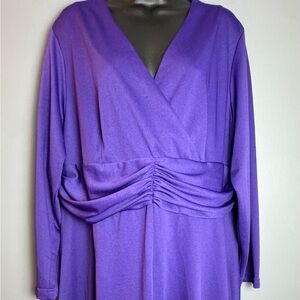 Signature Collection By Vicki Wayne Purple Knee Length Shift Dress Size Large
